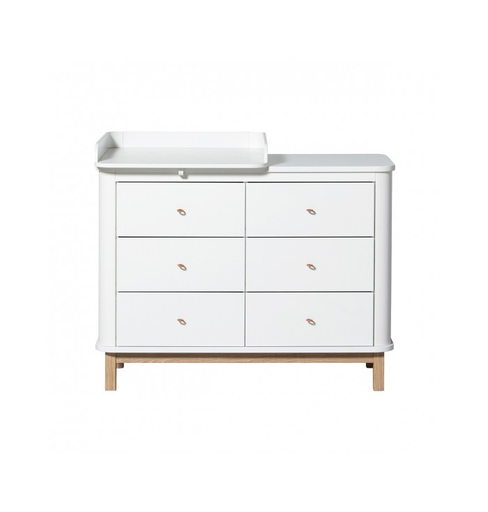 Buy Wood Nursery Dresser With 6 Drawers Le Civette Sul Como